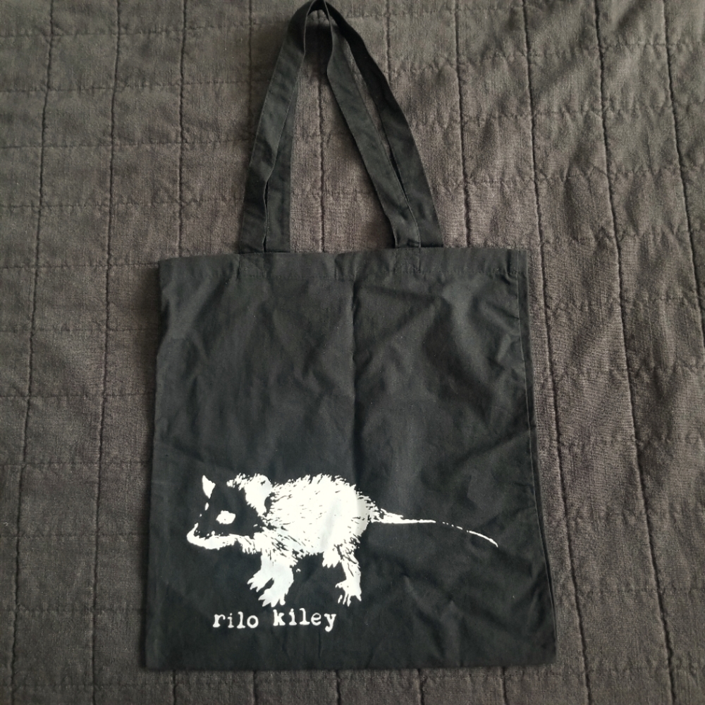 Rilo Kiley Opossum/Possum Black Tote Bag